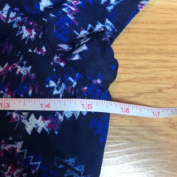 LILY ROSE geometric Aztec blue Dress Sz Small - Picture 6 of 12